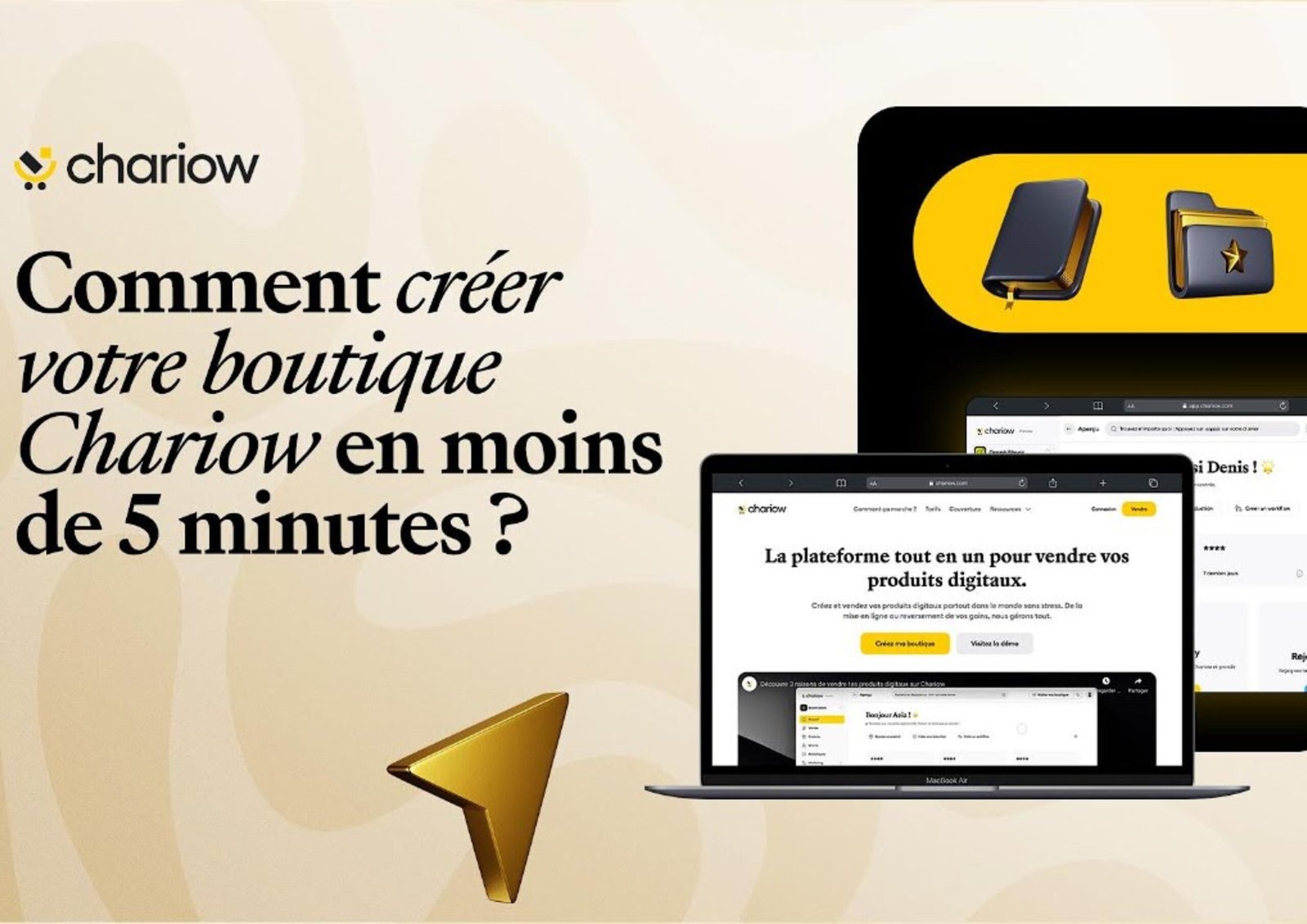 Comment créer votre boutique en ligne sur chariow en moins de 5 minutes